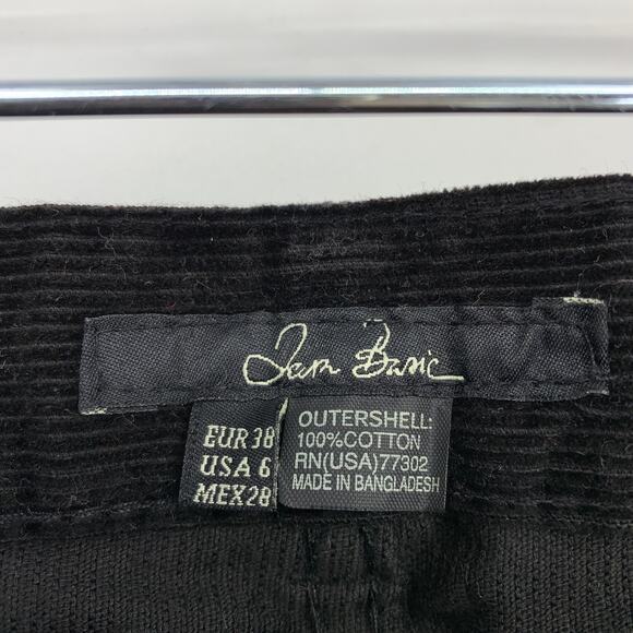 Zara Basic Straight Leg Corduroy Pants Womens Size 6 Black 100% Cotton - Picture 5 of 5